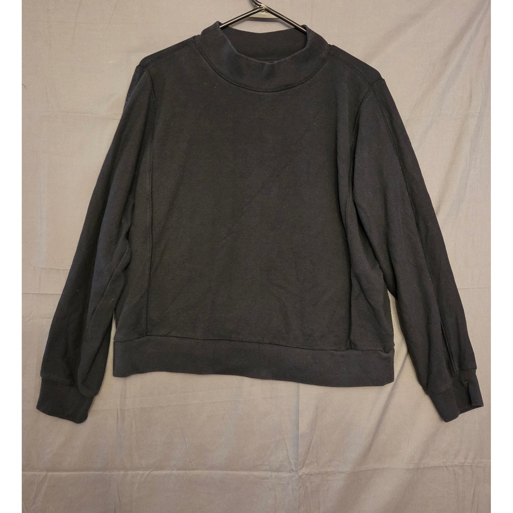 Everlane Crewneck Pullover Sweatshirt Women's Size Large‎ Black
